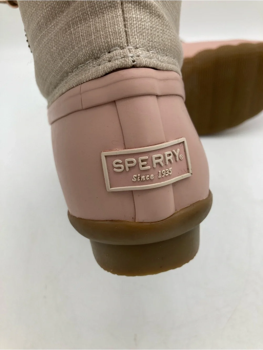 Sperry Saltwater Duck Boots in Oat Rose